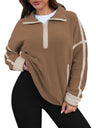 Plush Half Zipper Outdoor Leisure Sports Sweatshirt
