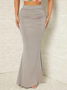 High-waisted, Slimming, Stretchy Pleated Fishtail Skirt