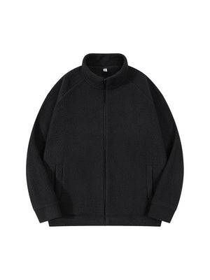 Fleece Plush Thickening Stand Collar Jackets