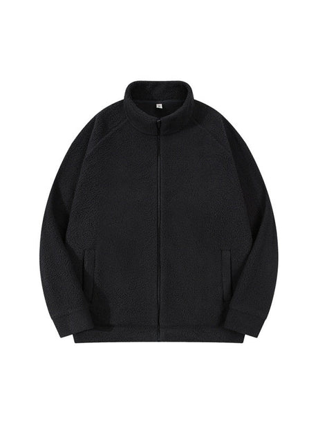 Fleece Plush Thickening Stand Collar Jackets