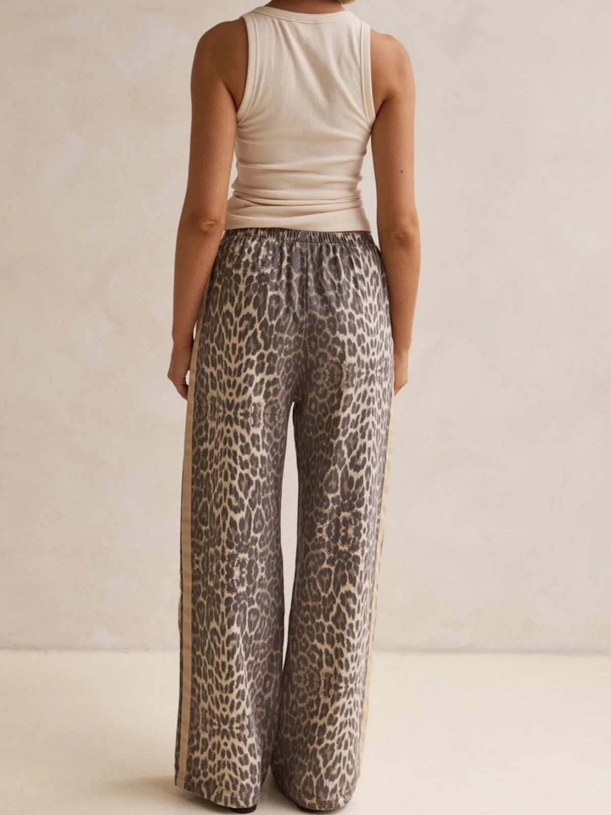 Leopard Print Lapel Retro Pocket Denim 2-piece Sets