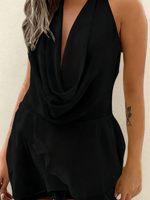 Swing Collar Chiffon Halter Reunion Mini&Short Dresses