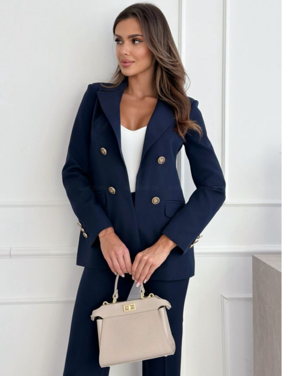 Buttons Double Row Commuting Blazers