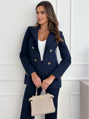 Buttons Double Row Commuting Blazers