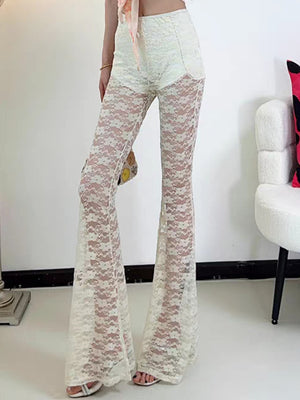 Lace See-through Sexy Mesh High-elasticity Trousers