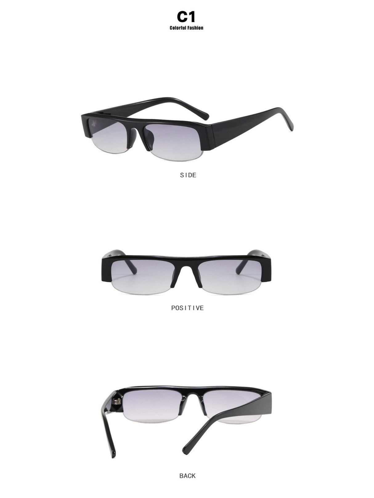 Full-frame Square Fashion Glasses