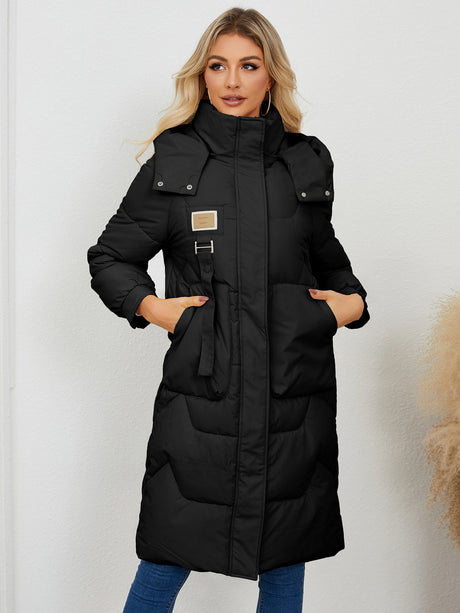 Long Hooded Coat Thickened And Warm Winter Coats