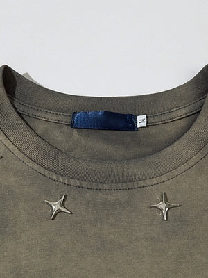 Distressed Ins Loose-fit Vintage T-shirts