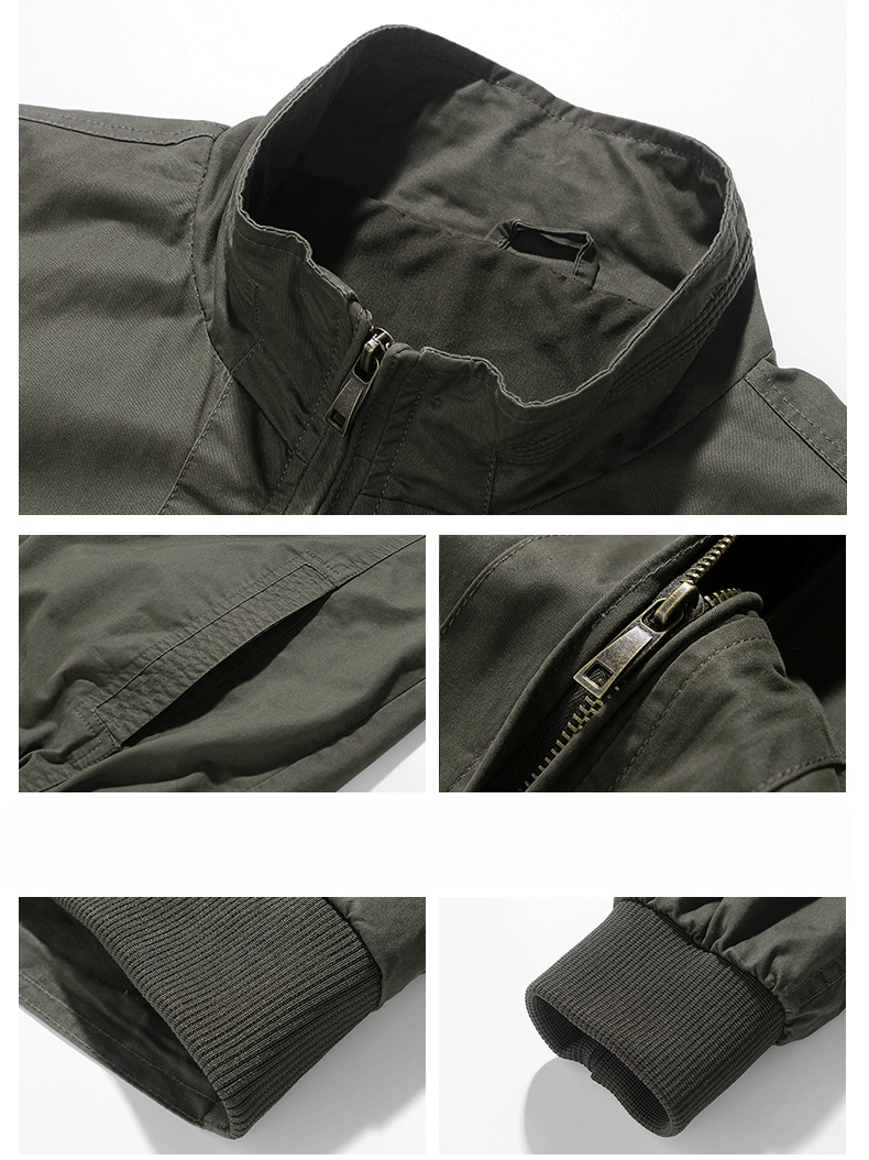 Thin Stand Collar Personality Outdoor All-match Work Jacket