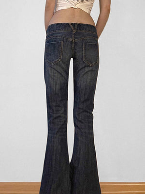 Low-rise Wash Water Bell-bottoms Jeans