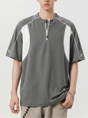 Quick-drying Color-blocked Breathable Loose-fit POLO Shirt