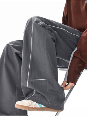 Pantalon cargo coupe droite à blocs de couleurs pour l'extérieur