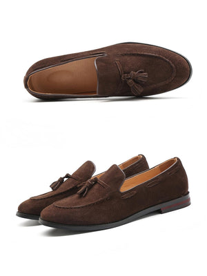 Suede Tassel Slip-on Loafers
