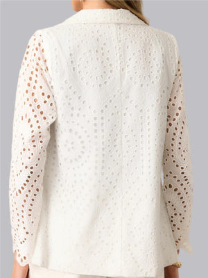 Embroidery Hollow Lapel Business Blazers