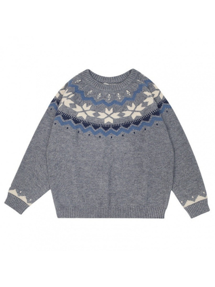 Fair Isle Jacquard Christmas Retro Hood Sweaters