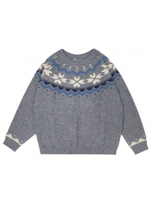 Fair Isle Jacquard Christmas Retro Hood Sweaters