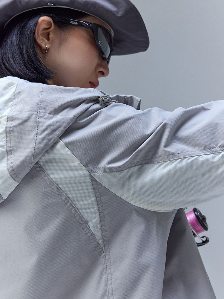 Water-repellent Patchwork Windbreakers