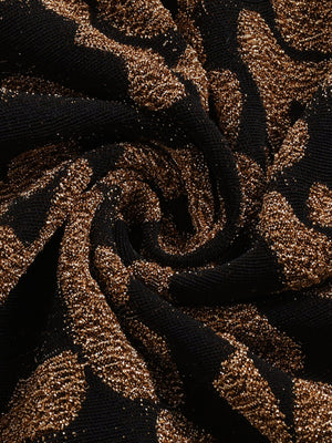 Leopard Print Color Matching Slit Lace Up Stretch Skirts