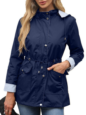Removable Cap Water Proof Pocket Hooded Jackets