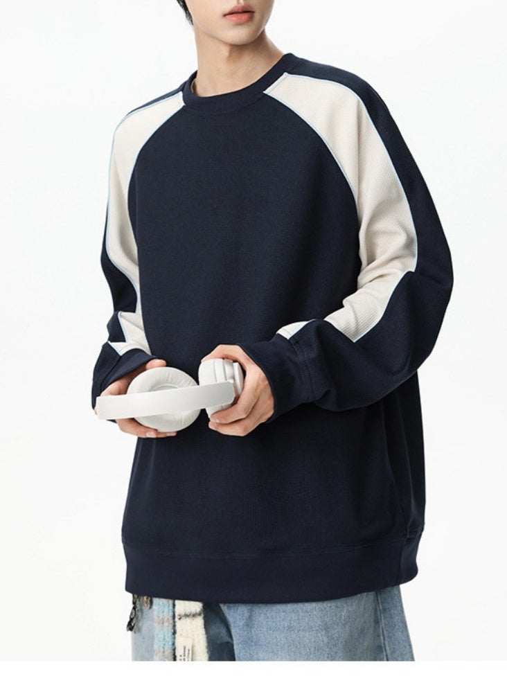 Liber Autumn Neutral wear Color matching Solid Color T-shirts