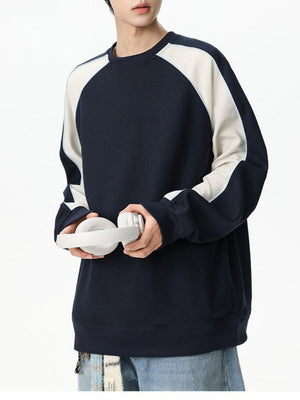 Liber Autumn Neutral wear Color matching Solid Color T-shirts