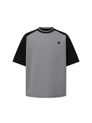 Color-blocked Letter Printed T-shirts