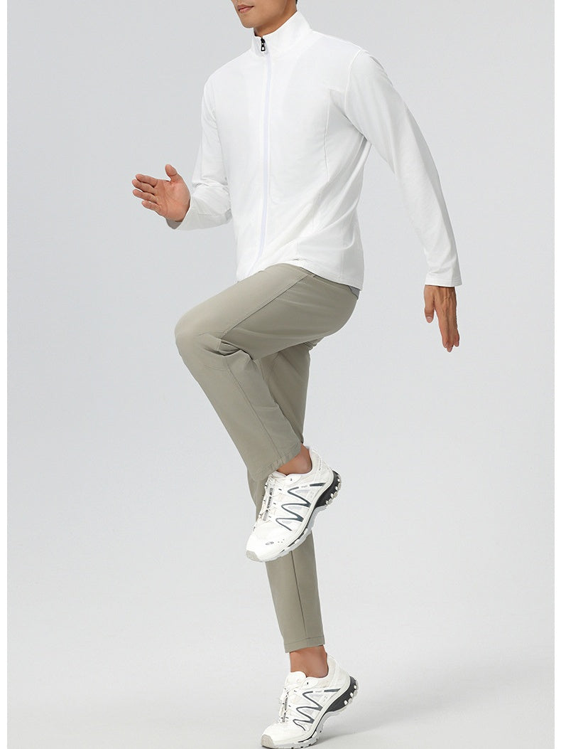 Stand Collar Solid Color Slim Coat Jackets