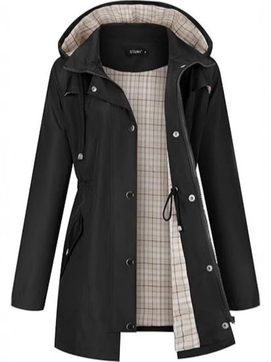 Hooded Zipper Raincoat Coat Rainproof Windproof Water Proof Outdoor Windbreaker