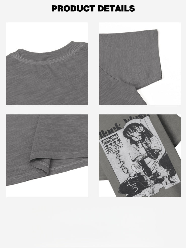 Liber Summer Neutral Printed Cartoon T-shirts