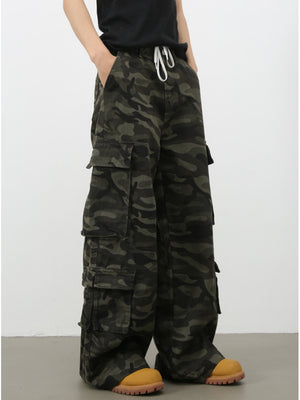 Vibe Camouflage Straight-fit Loose-fit Jeans