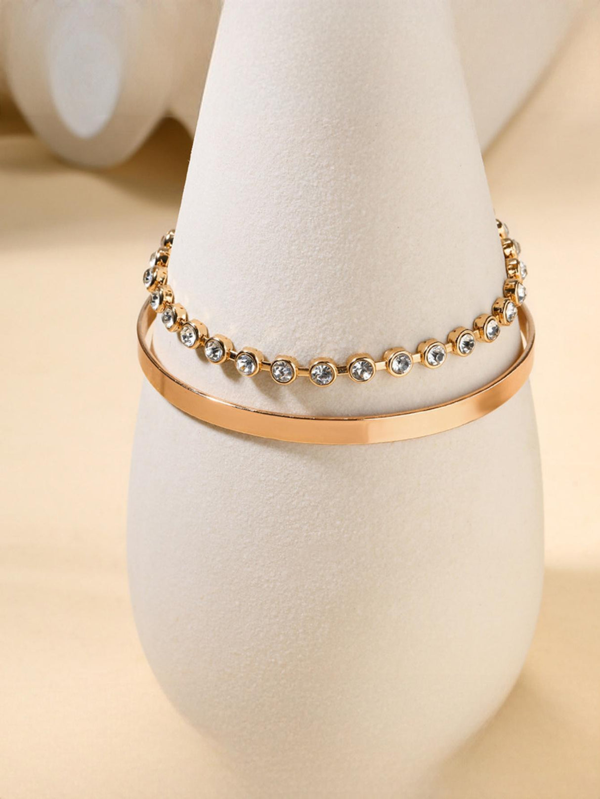 Alloy Diamond-set Bracelet