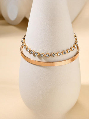 Alloy Diamond-set Bracelet
