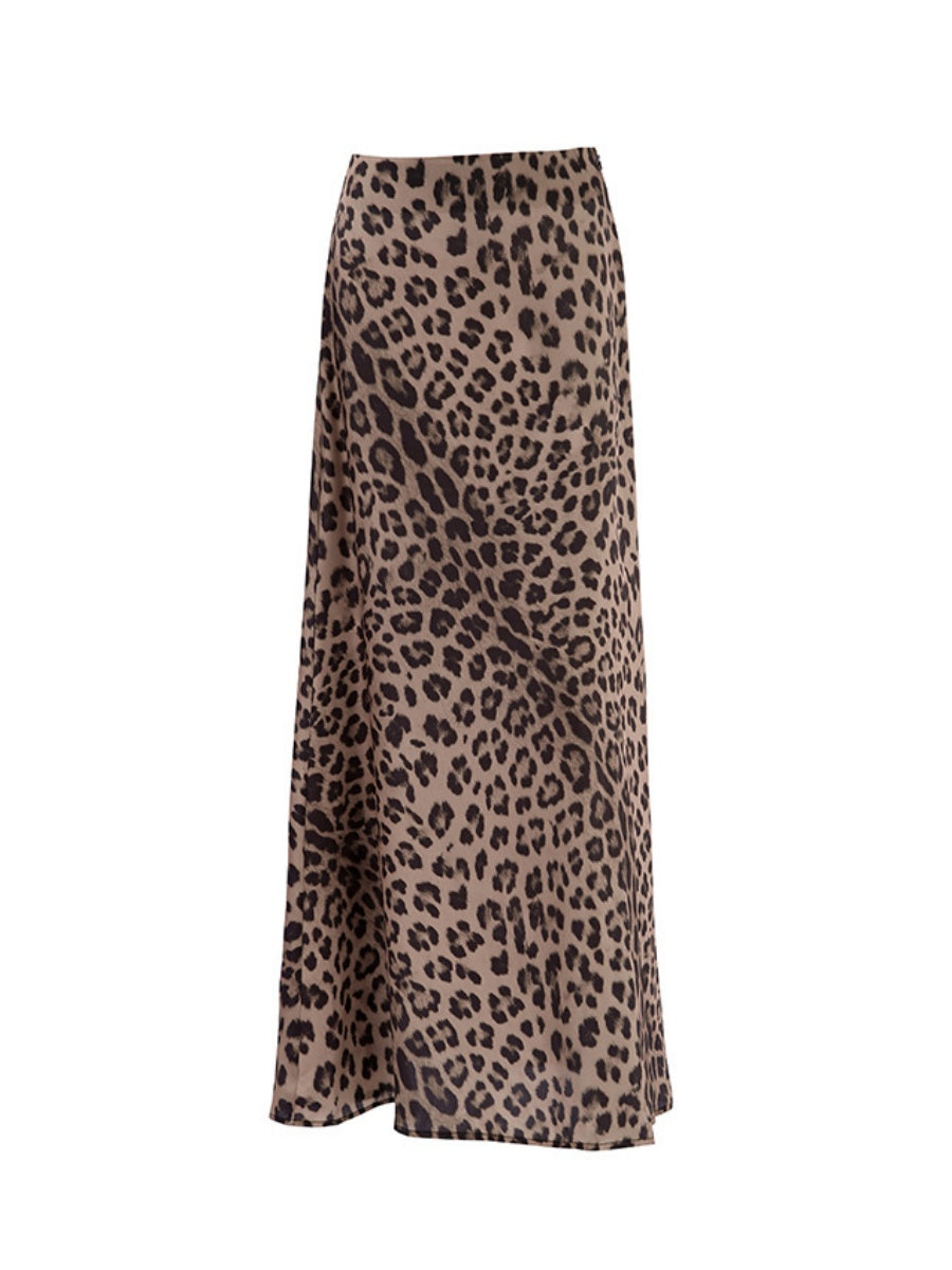 Leopard Print Hip Fishtail Skirts