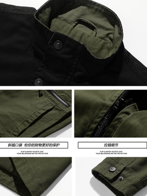 Multiple Pockets All-match Color Matching Windproof Outdoor Work Jacket