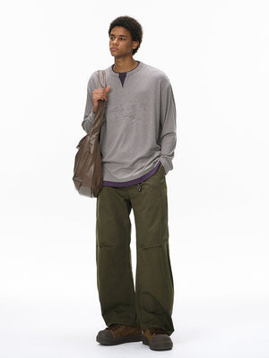 Liber Autumn Neutral wear Solid Color Pants