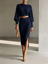 French-style Elegant Off-the-shoulder Long-sleeved Sweater