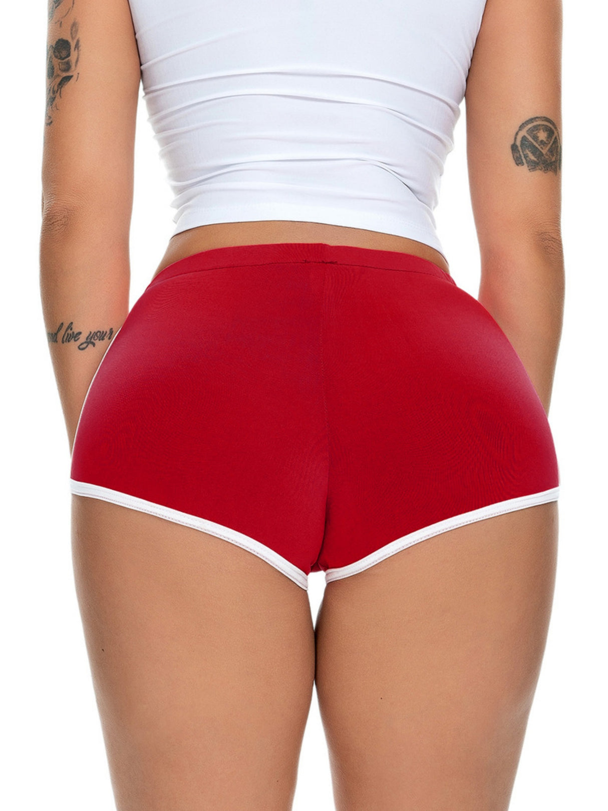 Color Blocking Exercise Yoga Fitness Elastic And Sexy Shorts
