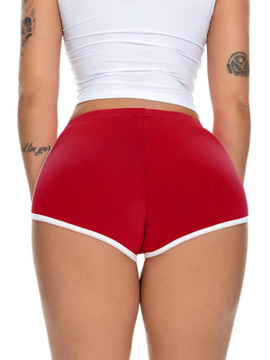 Color Blocking Exercise Yoga Fitness Elastic And Sexy Shorts