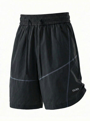 Water-repellent Reflective Color-blocked Lightweight Breathable Five Points Shorts