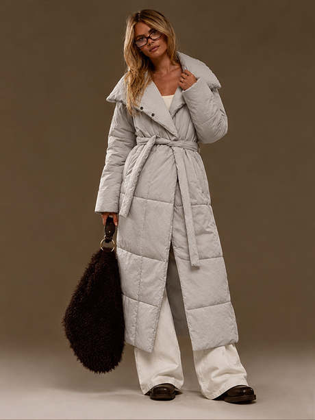 Loose-fitting, Casual, Warm, Long Stand-collar Cotton Coat/long Cotton-padded Jacket