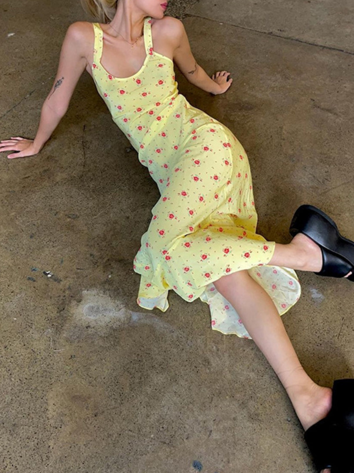 Floral Sweet Fishtail Maxi Dresses