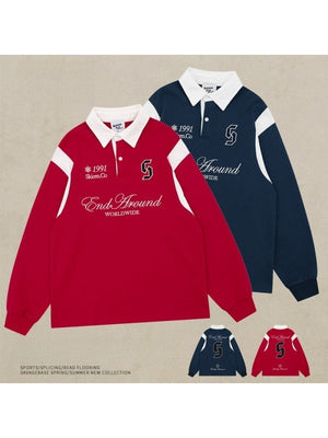 Liber Autumn Men's Letter Polo Shirts