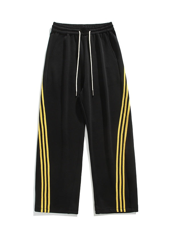 Liber Autumn Neutral wear Color matching Stripes Pants