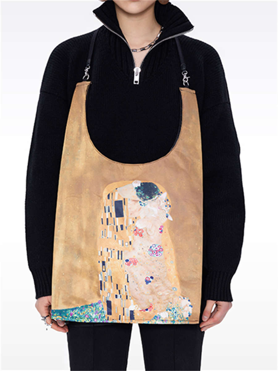 SUPER MERCY Collaboration Blind Box Crossbody Bag, Niche Design, Large Capacity, Versatile Canvas Shoulder Tote Bag For Commuting.