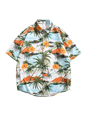 Hawaii Printed Loose-fit Beach Shirts