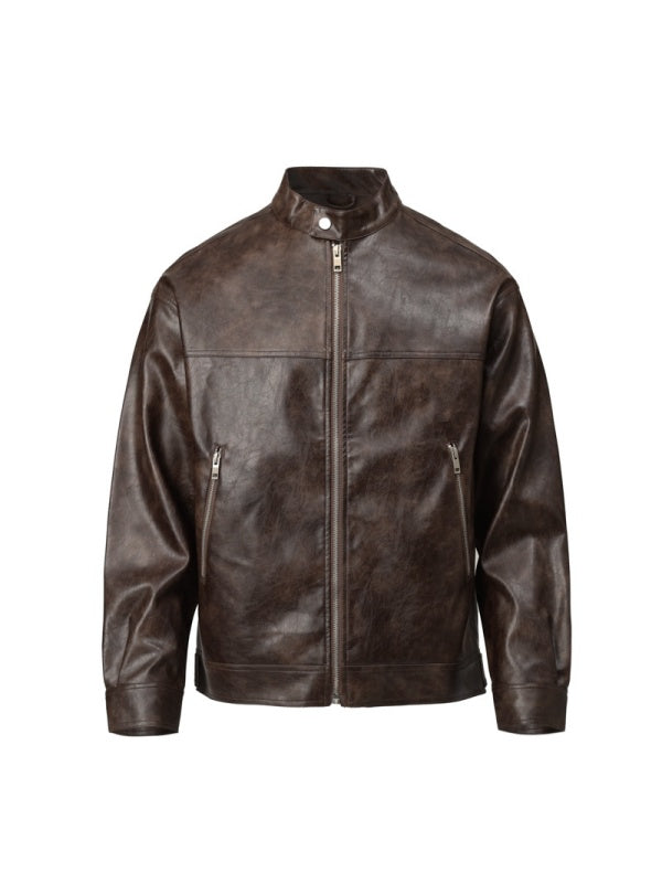 Veste en cuir PU pour pilote de locomotive