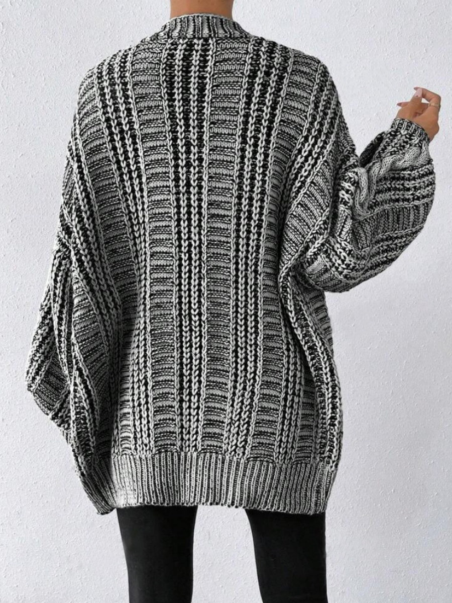 Liber Winter Women's Distressed Cable Cardigans Sweaters