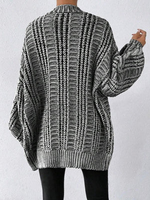 Liber Winter Women's Distressed Cable Cardigans Sweaters