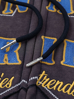 Liber Autumn Neutral wear Embroidery Letter Sweatshirts&Hoodies