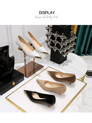 Liber Spring and Autumn Metal Women's High Heels